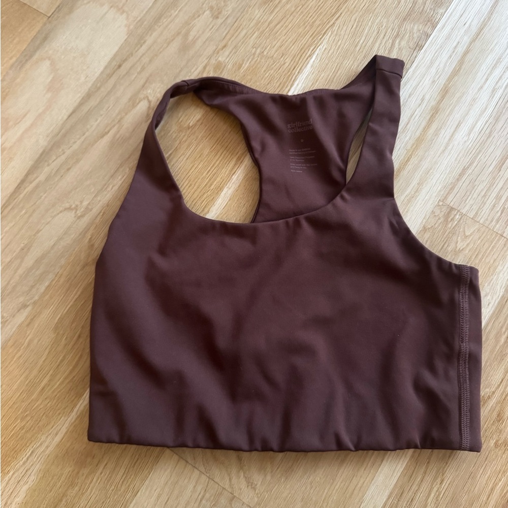 Girlfriend Collective Chocolate Racerback Bra